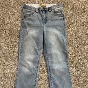 Democracy - Cropped "Ab"solution High Rise Finished Fray Hem Size 8